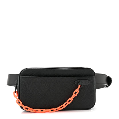 Louis Vuitton Taurillon Monogram Uniformes Solar Ray Soft Pochette Volga Belt Bag Black 1 of 10