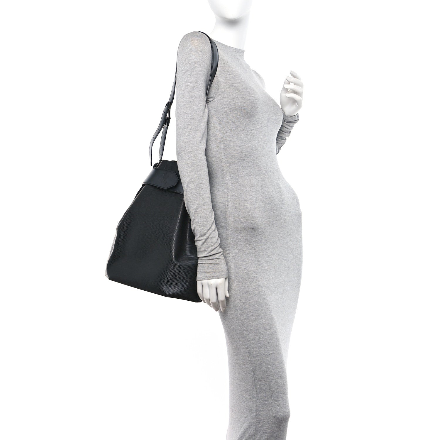 Louis Vuitton Epi Sac D'Epaule GM Black 2 of 12