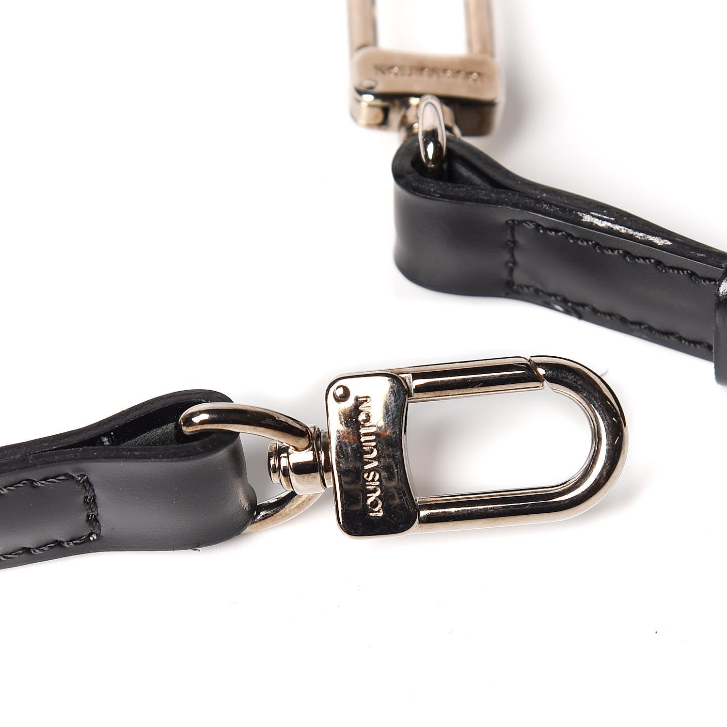 Louis Vuitton Calfskin 16mm Adjustable Shoulder Strap Black 4 of 6