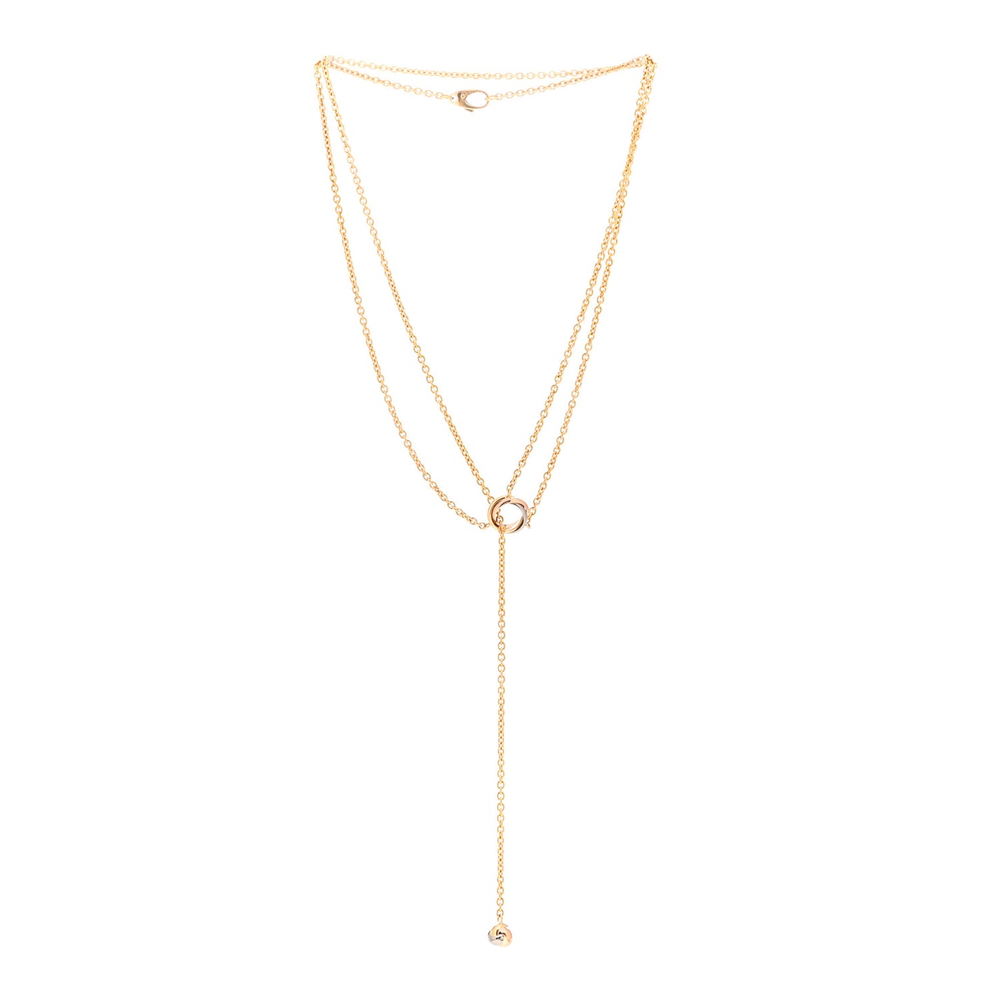 18K Pink Yellow White Gold Baby Trinity Pampilles Necklace