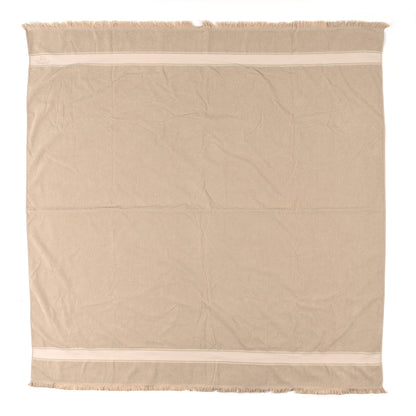 Hermes Cotton Terry Cloth Yachting Large Beach Towel Sable 1 of 3