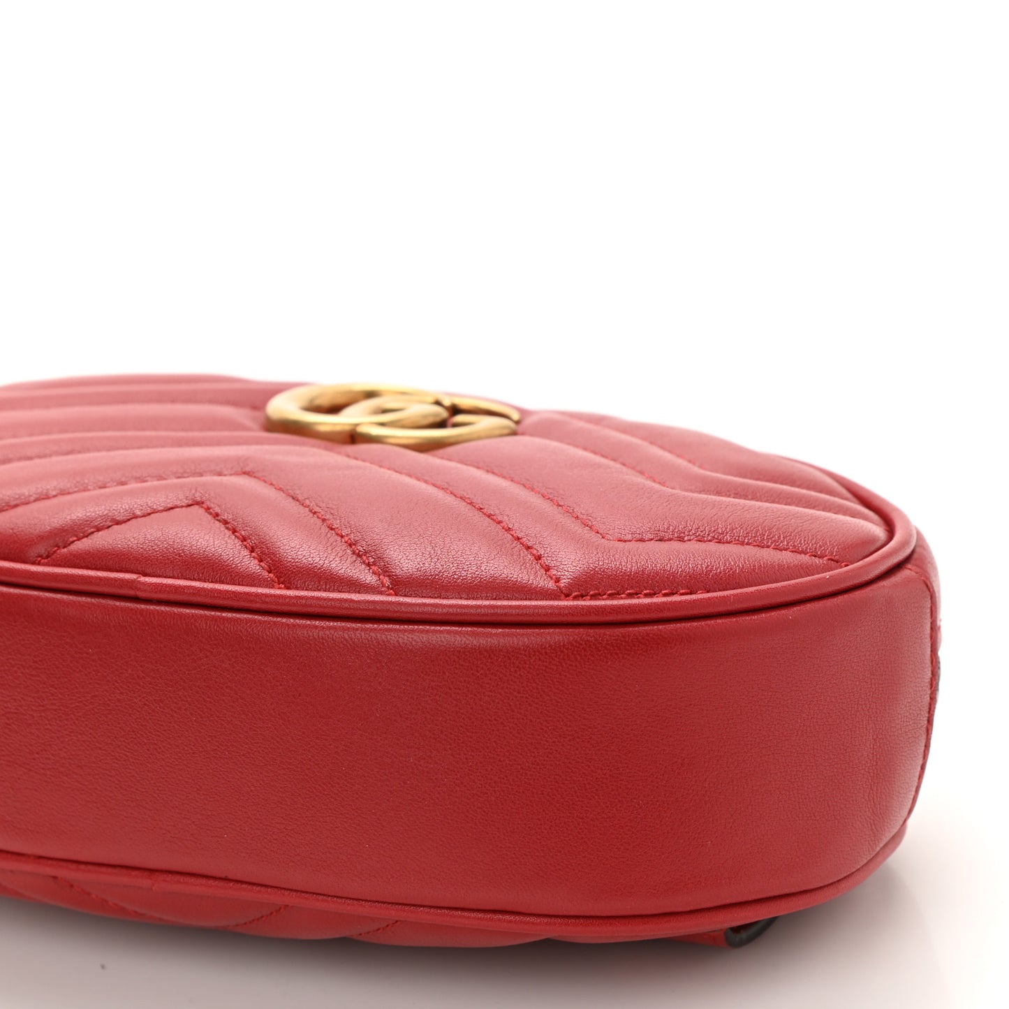 Calfskin Matelasse GG Marmont Belt Bag 95 38 Hibiscus Red