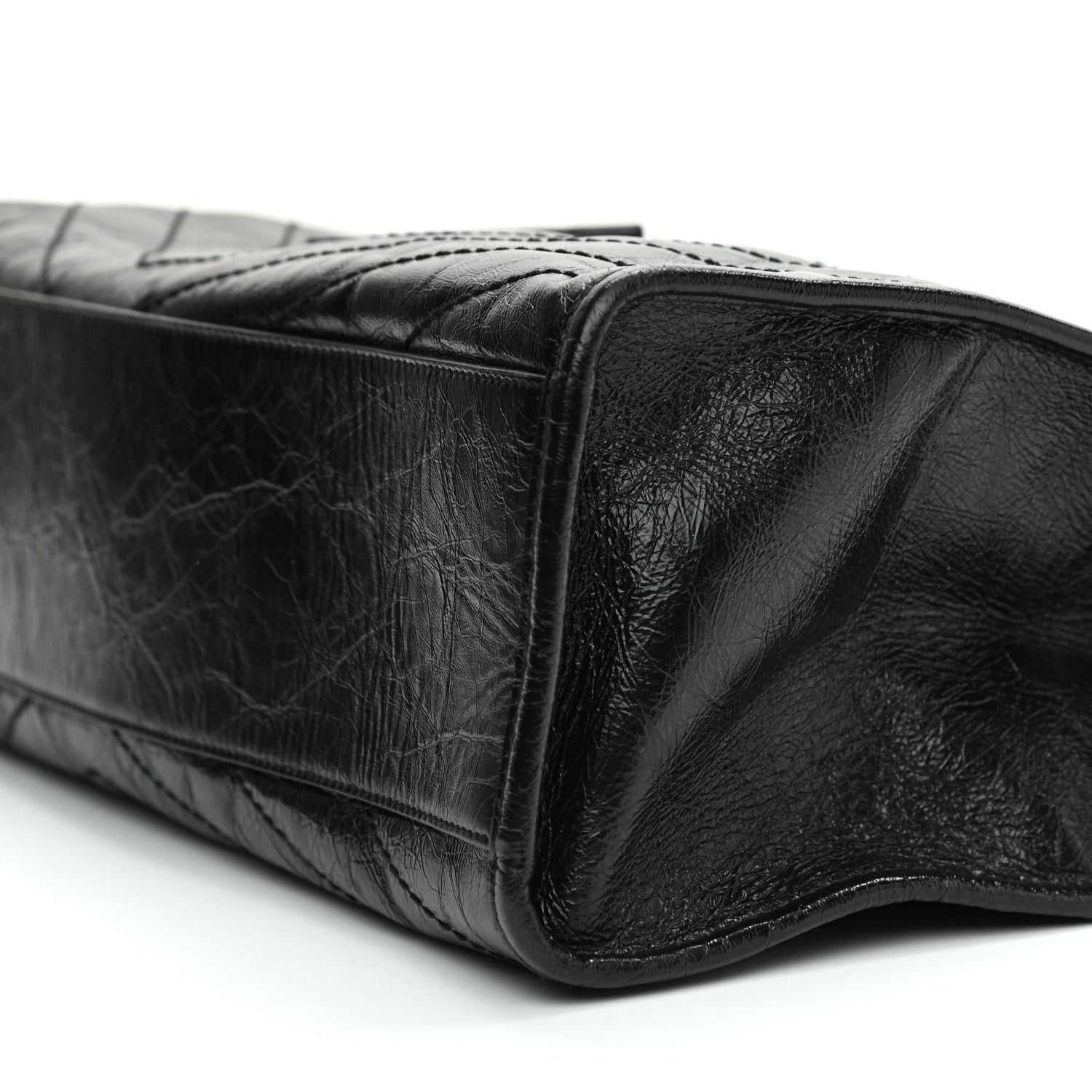 Saint Laurent Crinkled Calfskin Matelasse Monogram Niki Shoulder Bag Black 9 of 10