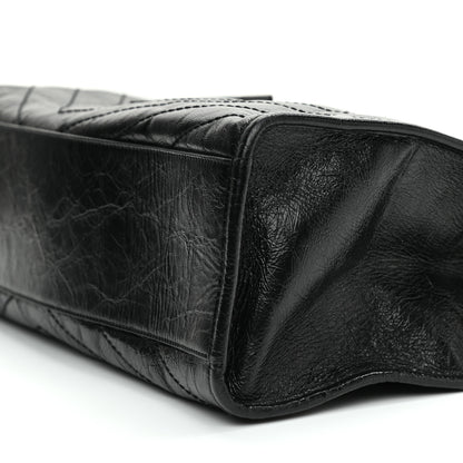 Saint Laurent Crinkled Calfskin Matelasse Monogram Niki Shoulder Bag Black 9 of 10