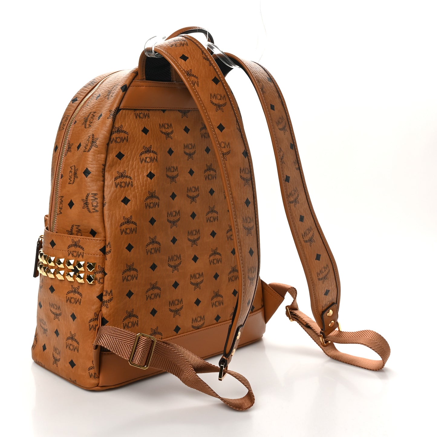 Visetos Medium Side Studs Stark Backpack Cognac