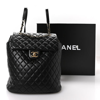Chanel Lambskin Quilted Large Urban Spirit Backpack Black 14 of 21