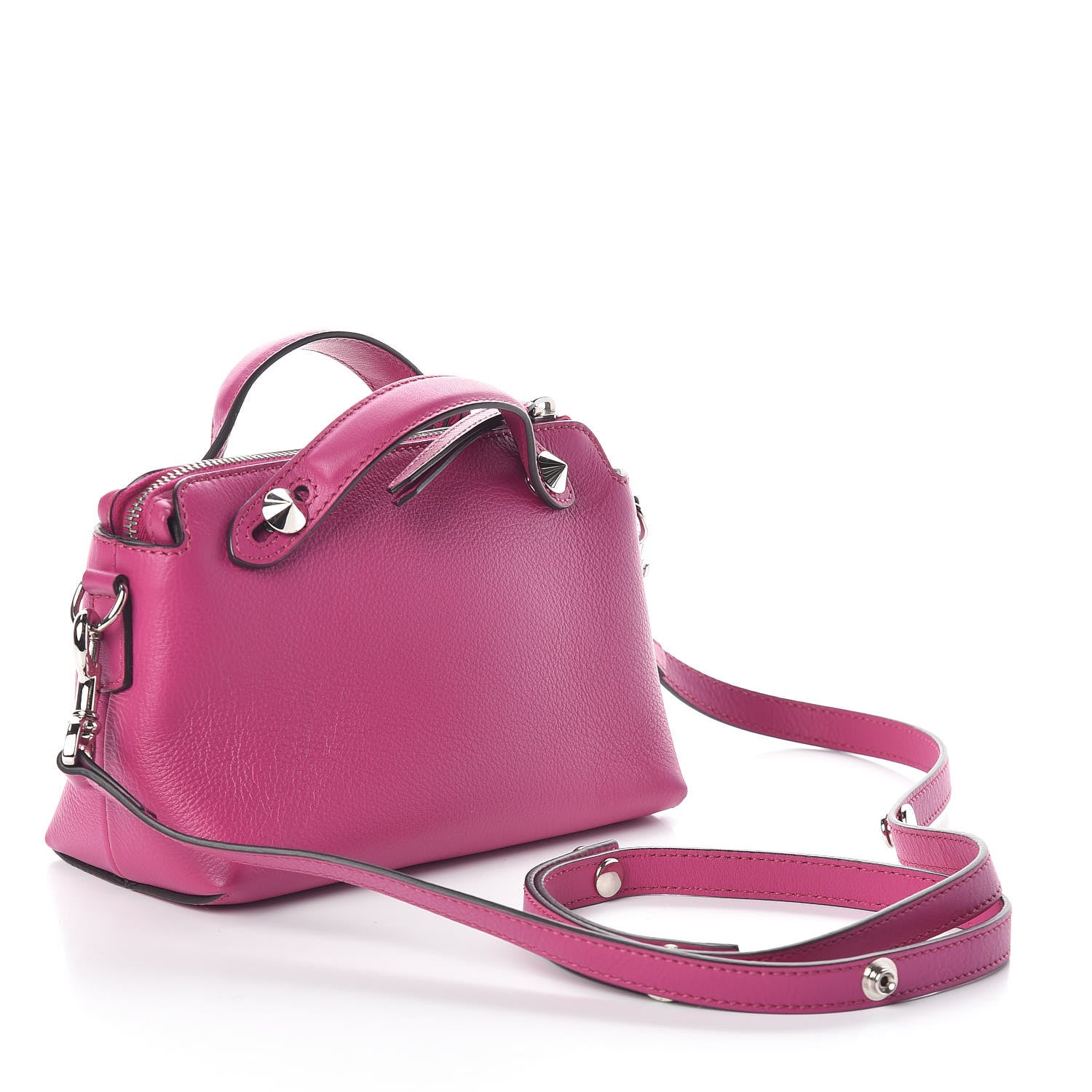 Fendi Vitello Dolce Mini By The Way Boston Bag Magenta 3 of 9