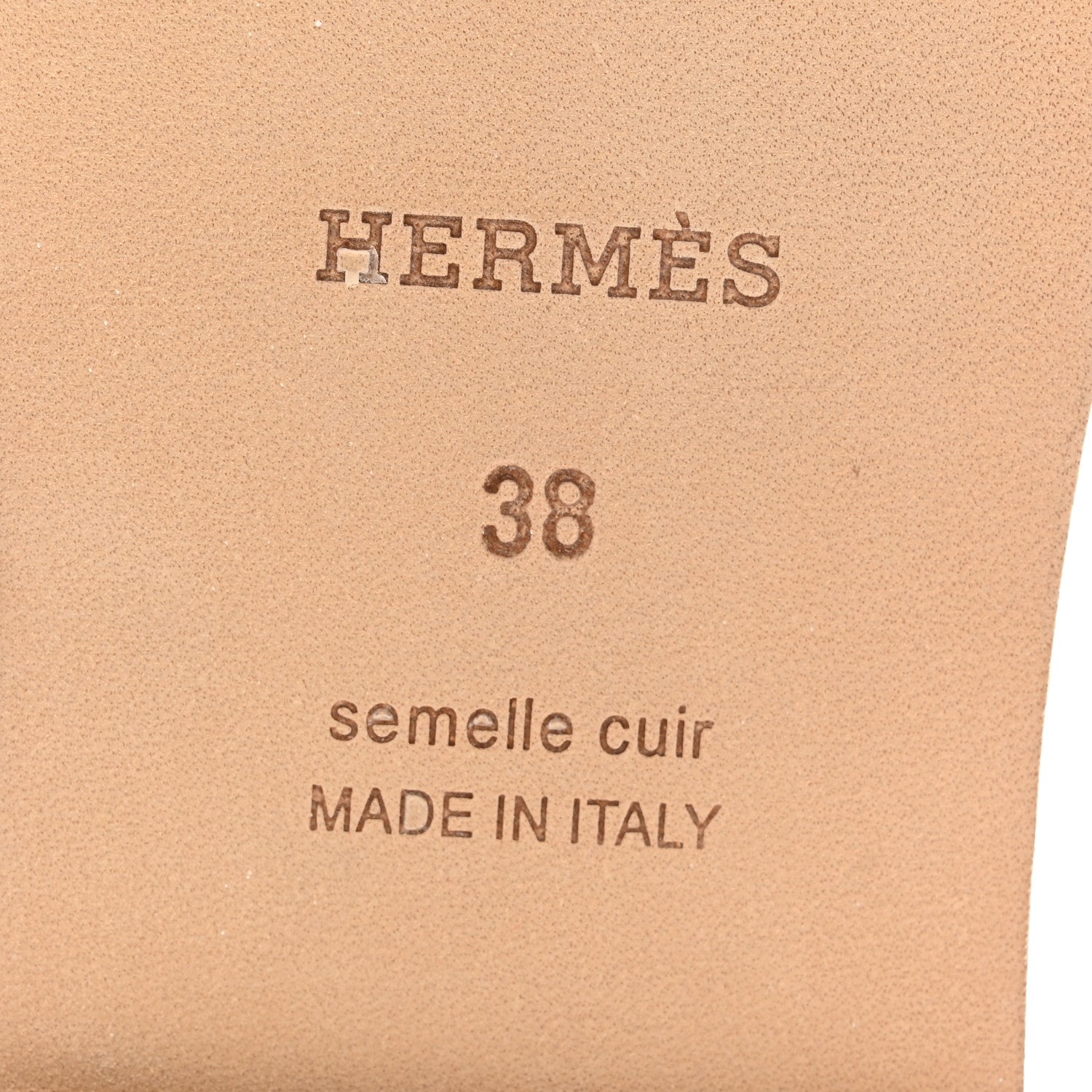 Hermes Epsom Oran Sandals 38 Etoupe 6 of 8