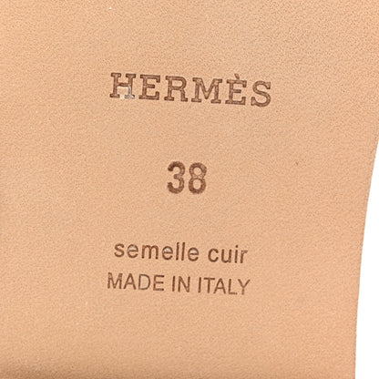 Hermes Epsom Oran Sandals 38 Etoupe 6 of 8