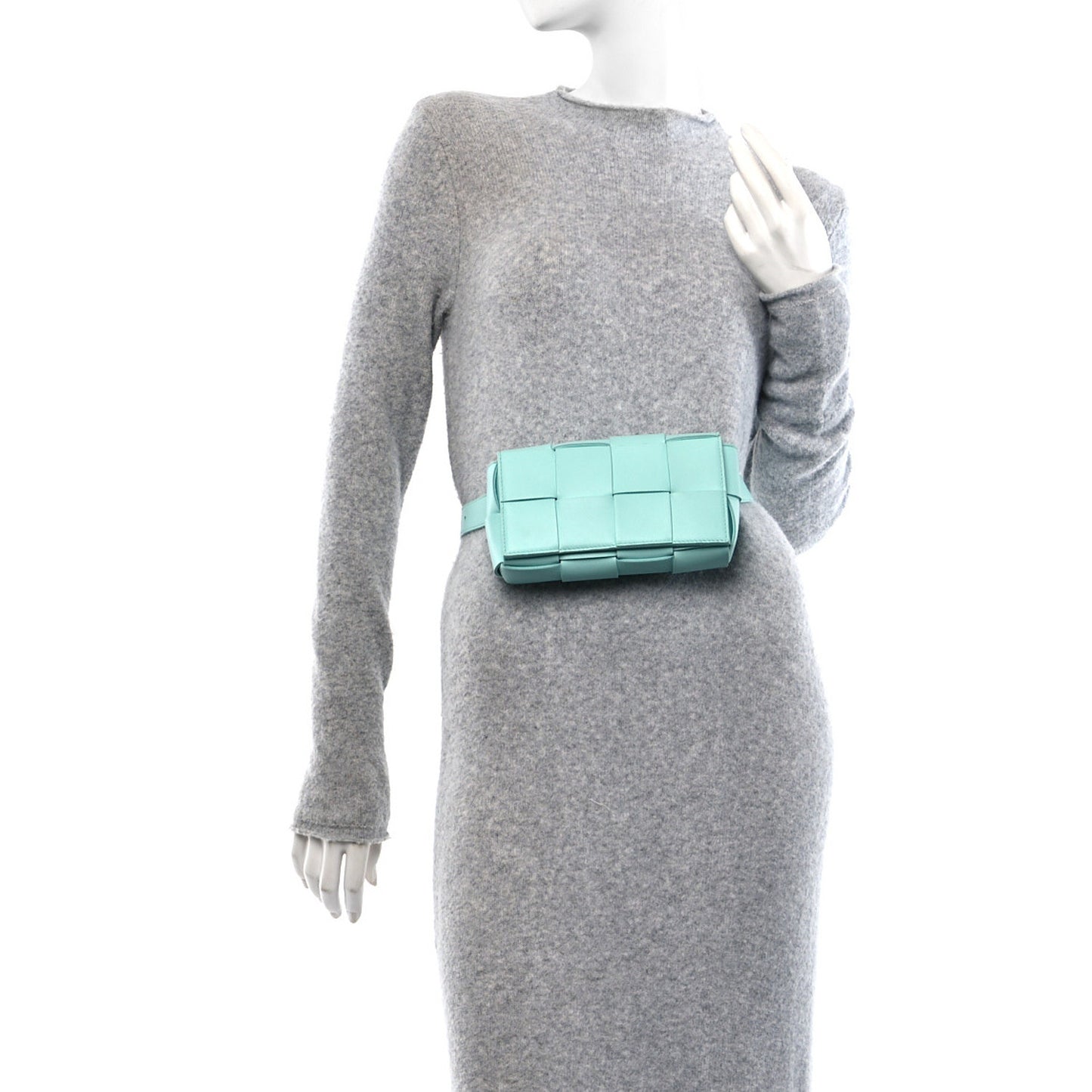 Nappa Maxi Intreccio The Belt Cassette Bag Celadon
