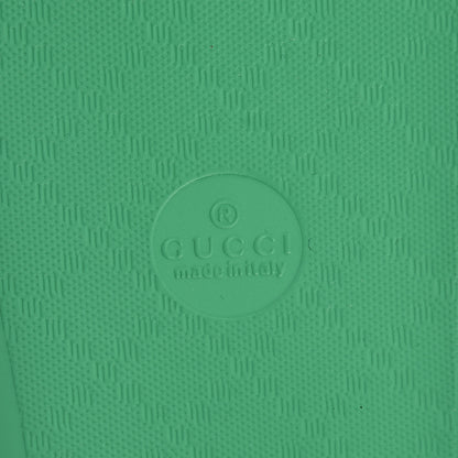 Gucci Rubber Logo Stamped Mens Slide Sandals 7 Verde 8 of 11