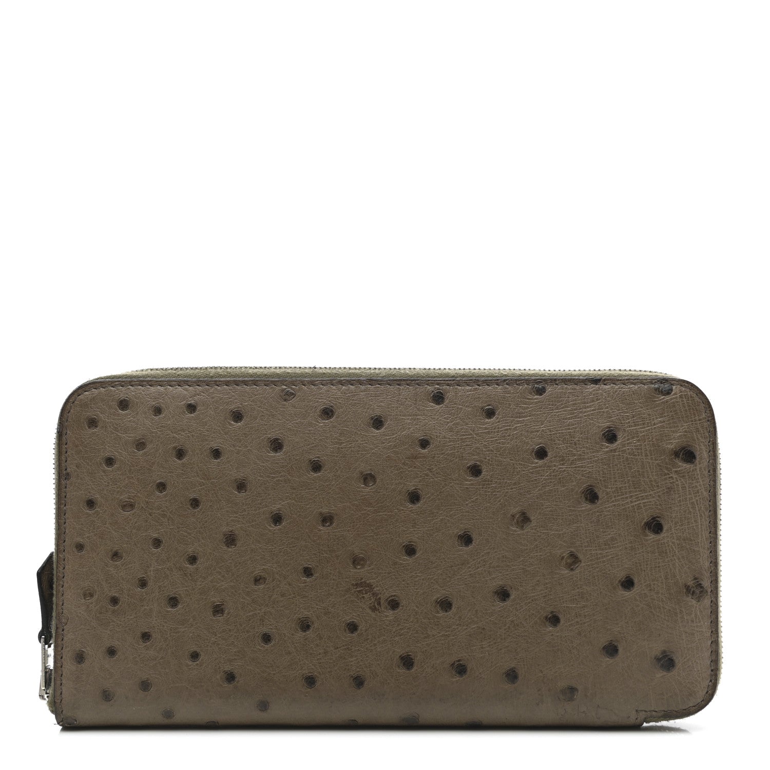 Hermes Ostrich Azap Wallet Gris Tourterelle 1 of 13