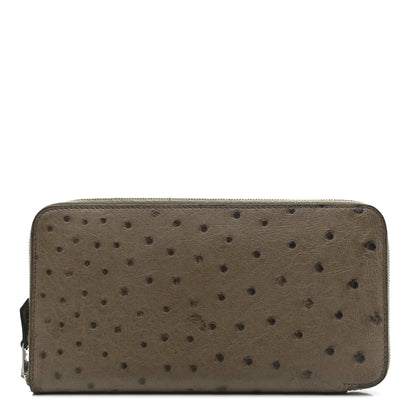 Hermes Ostrich Azap Wallet Gris Tourterelle 1 of 13