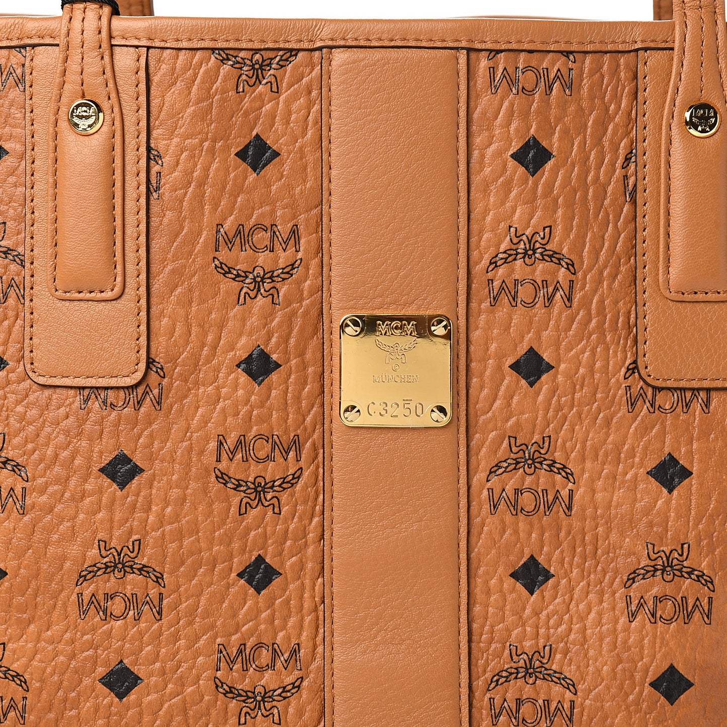 Visetos Medium Liz Reversible Shopper Tote Cognac