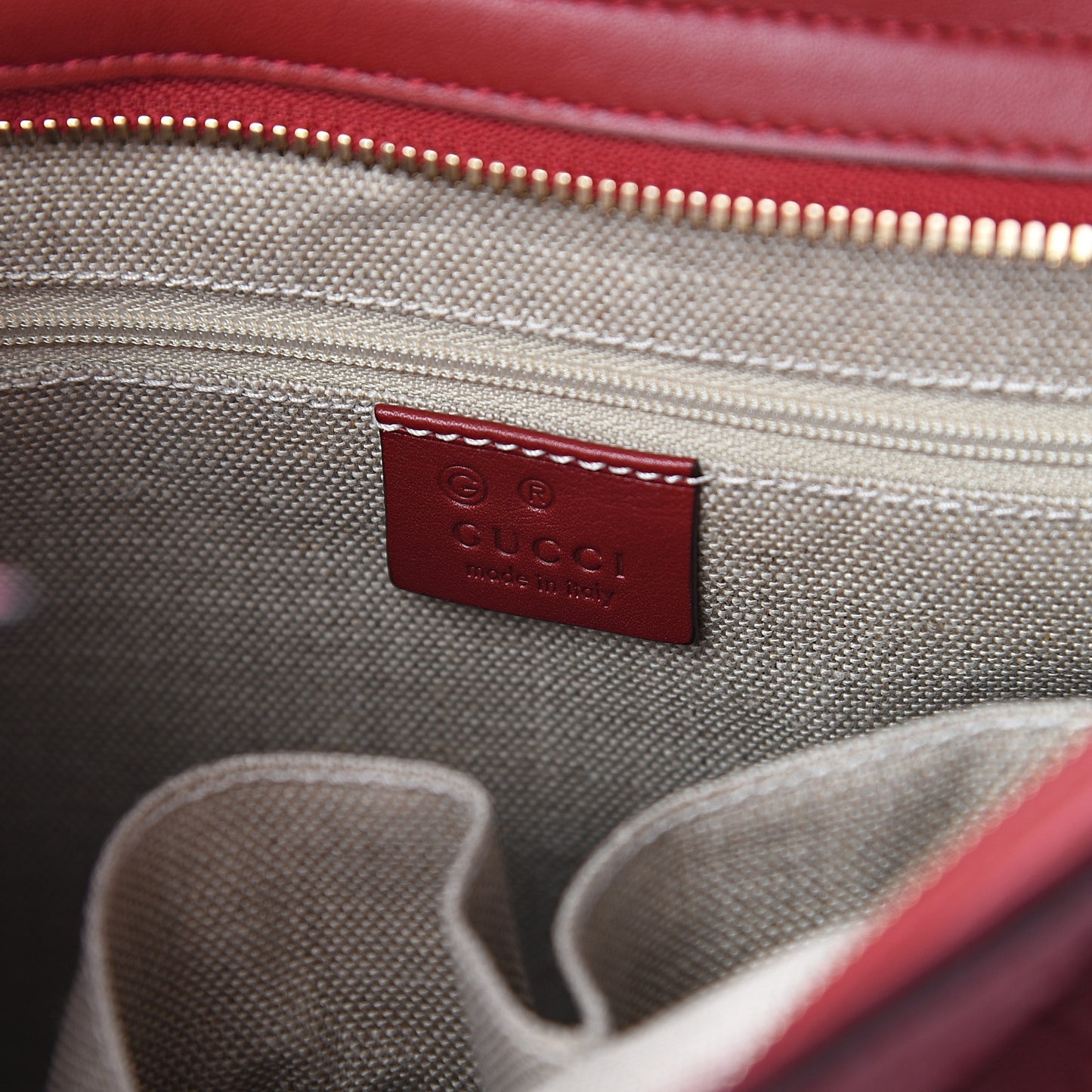 Microguccissima Small Bree Tote Red