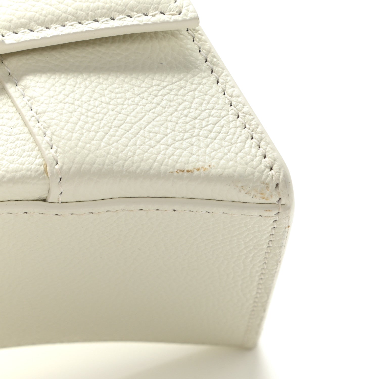 Balenciaga Grained Calfskin Small Hourglass Top Handle Bag White 12 of 13