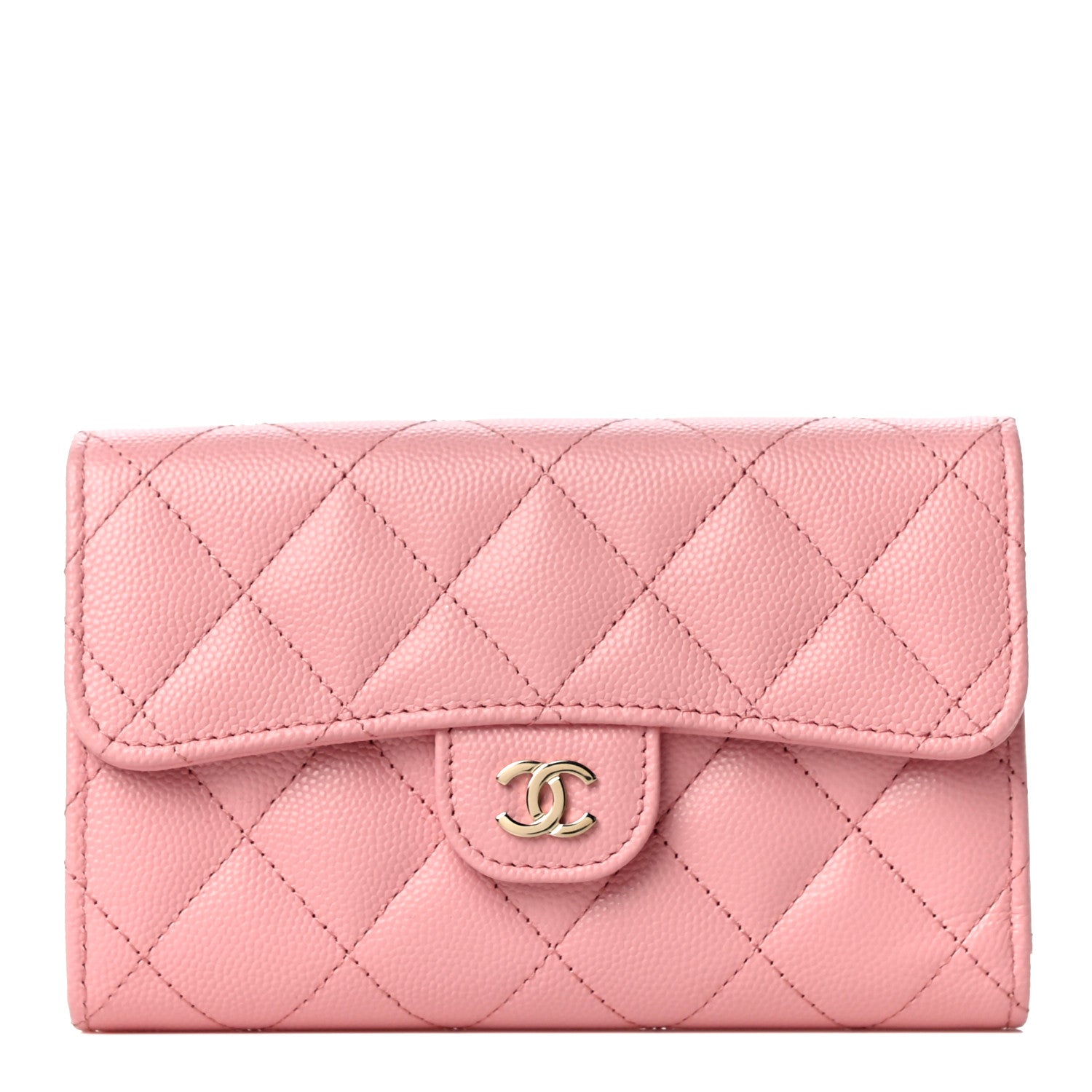 Chanel Caviar Quilted Medium Flap Wallet Pink 1 of 13
