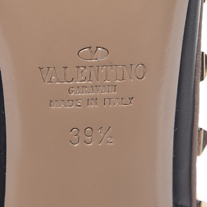Valentino Garavani Nappa Rockstud Ankle Strap Pumps 39.5 Black Poudre 6 of 7