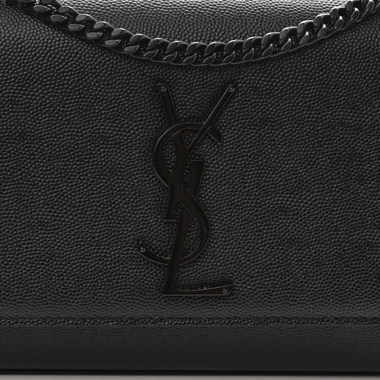 Saint Laurent Grain De Poudre Small Monogram Kate Satchel Black 7 of 9