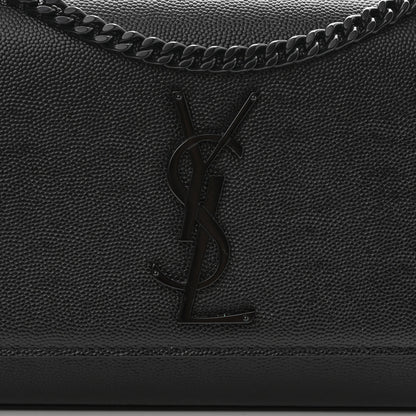Saint Laurent Grain De Poudre Small Monogram Kate Satchel Black 7 of 9