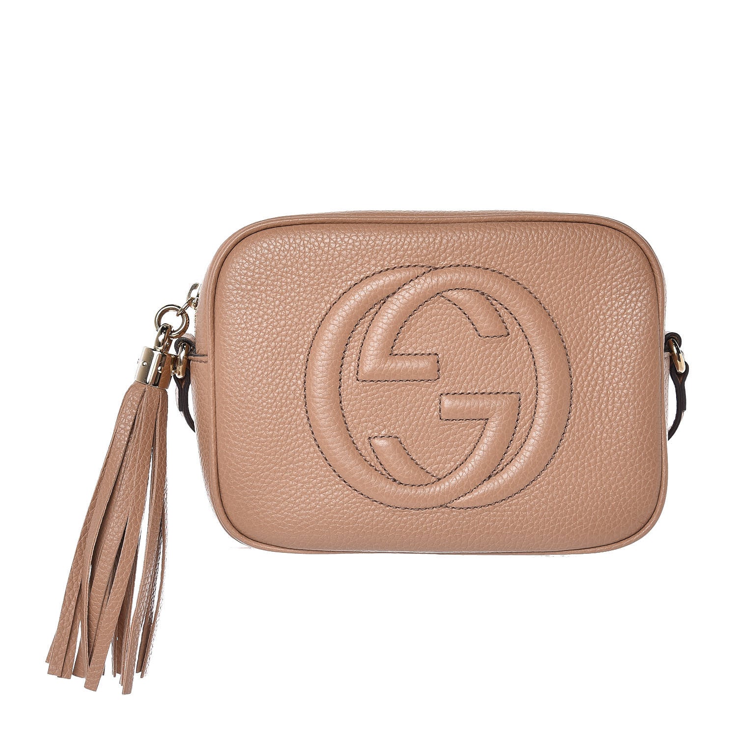 Gucci Pebbled Calfskin Small Soho Disco Bag Camelia 1 of 8