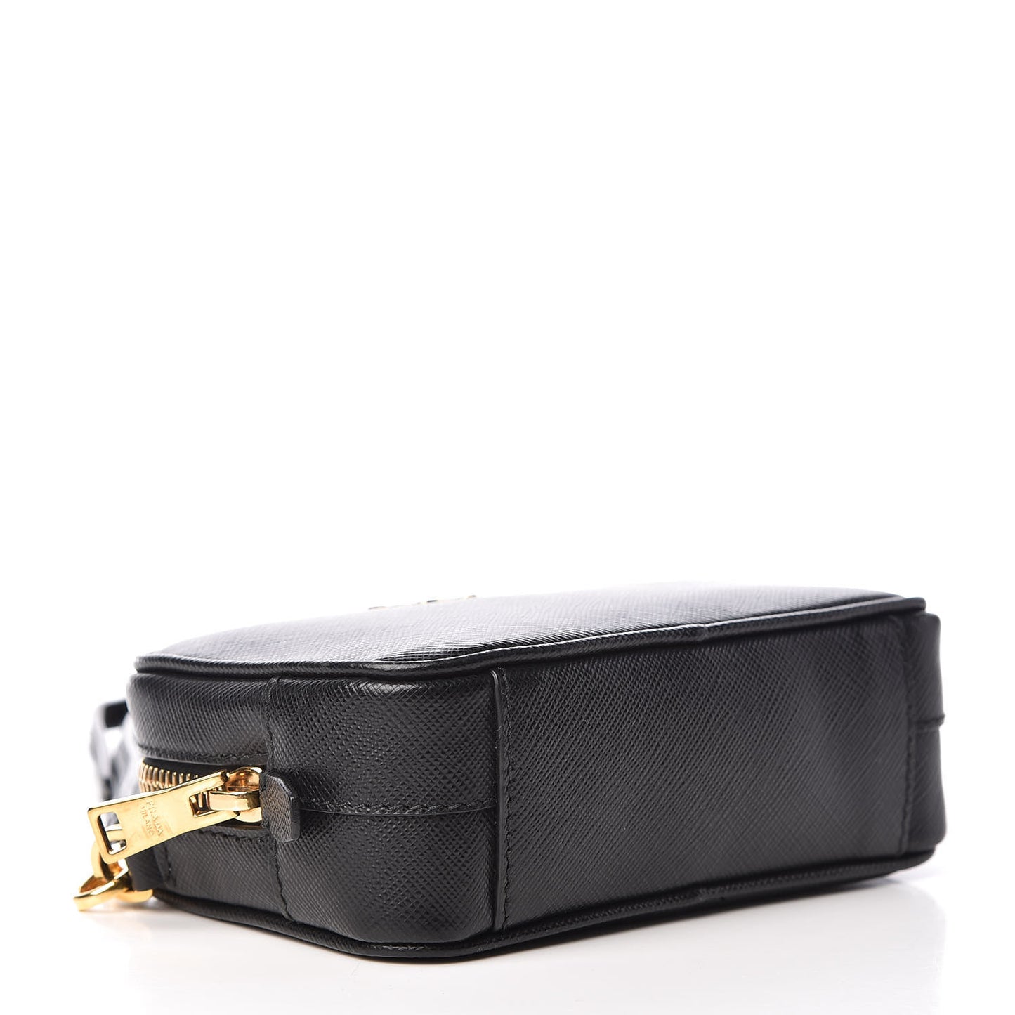 Saffiano Mini Camera Crossbody Bag Black