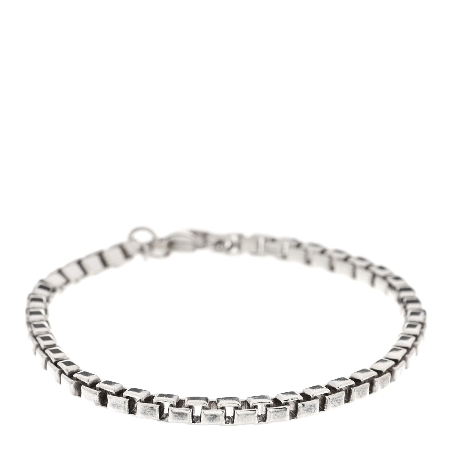 Tiffany Sterling Silver 4mm Venetian Link Bracelet 1 of 4