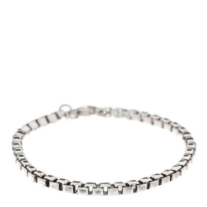 Tiffany Sterling Silver 4mm Venetian Link Bracelet 1 of 4