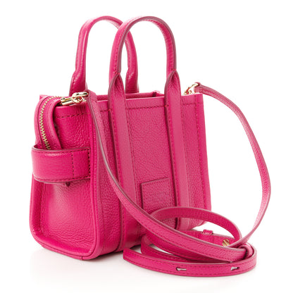 Marc Jacobs Grained Calfskin Mini The Tote Bag Lipstick Pink 3 of 10