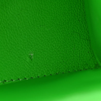 Balenciaga Shiny Calfskin Crocodile Embossed Hourglass Top Handle Bag XS Fluo Green 10 of 13