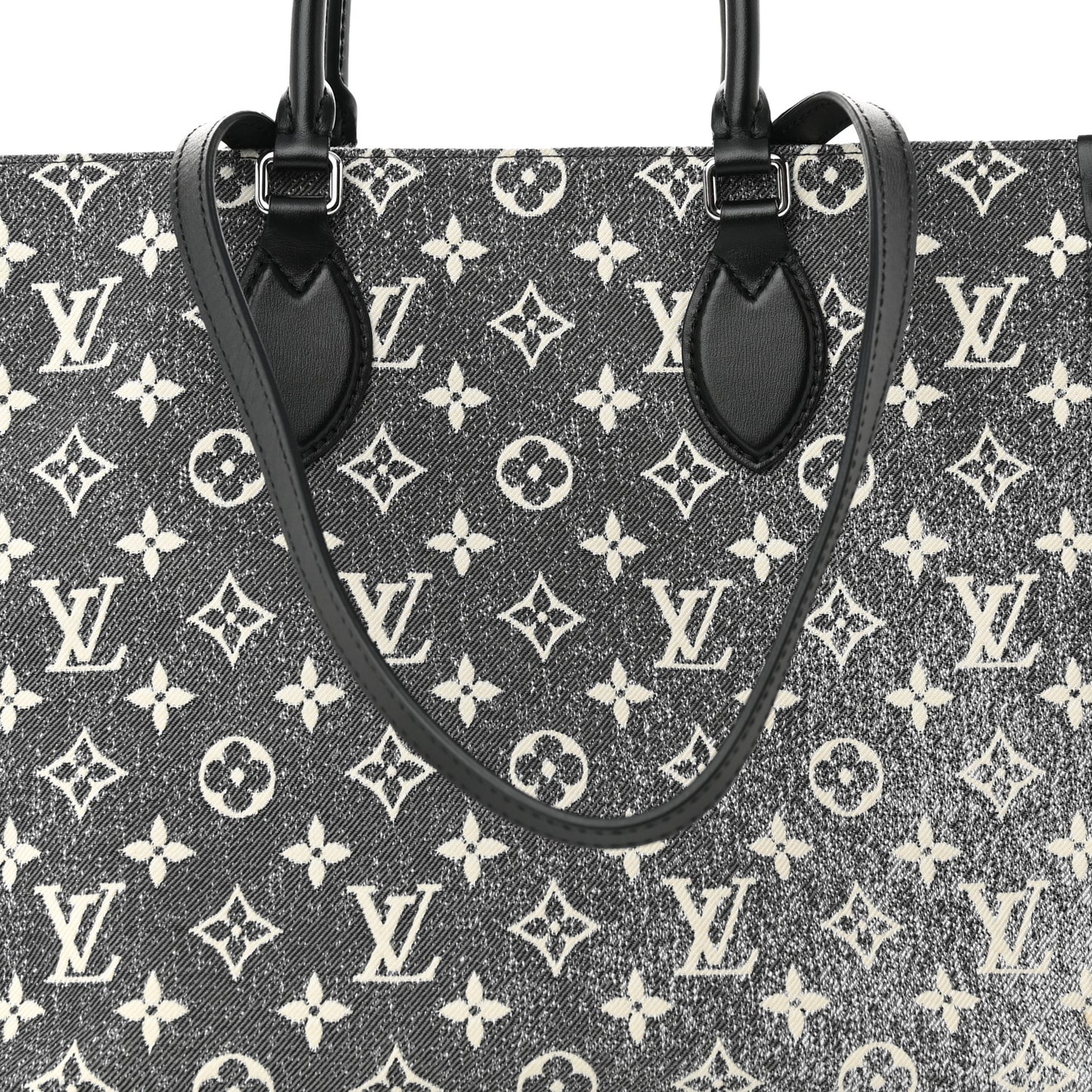 Monogram Jacquard Denim Onthego MM Black