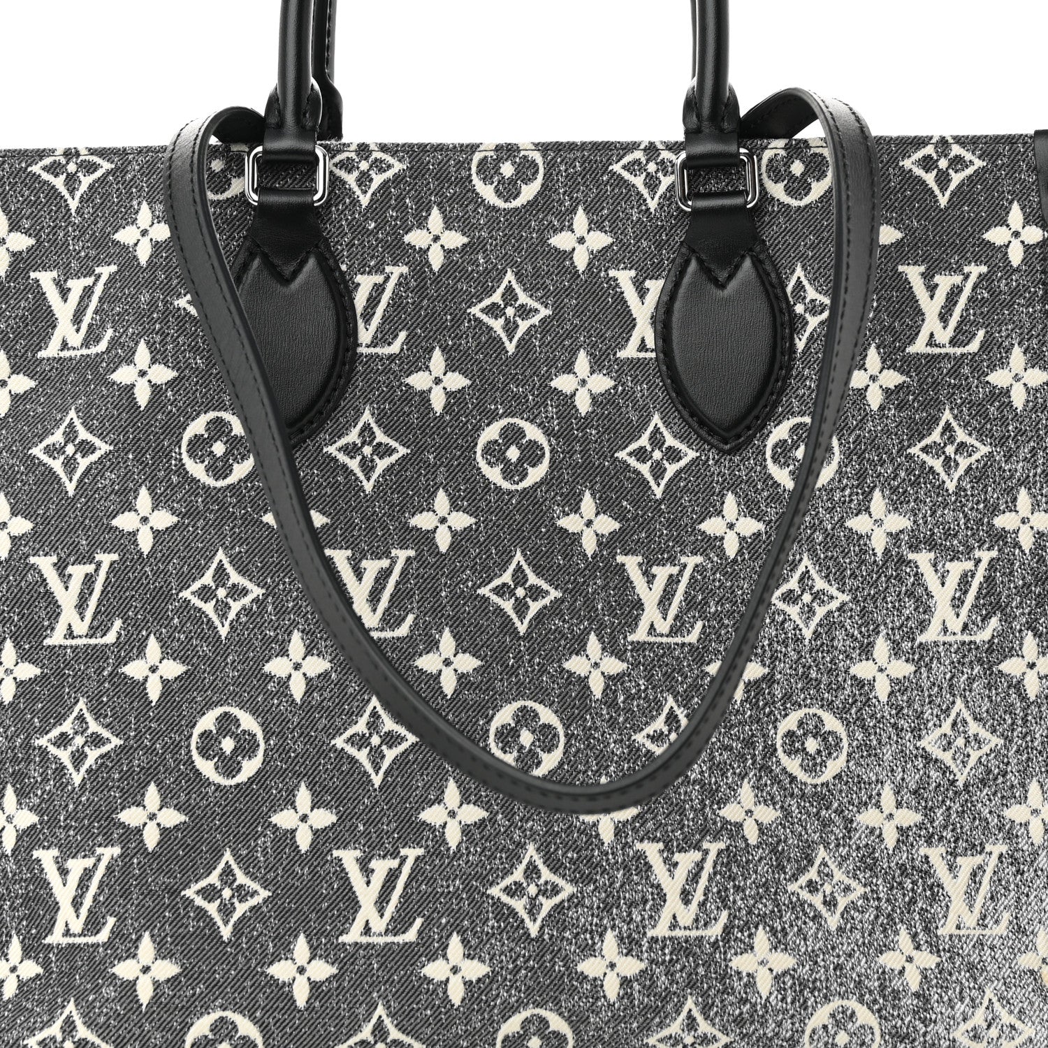 Louis Vuitton Monogram Jacquard Denim Onthego MM Black 7 of 9