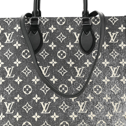 Louis Vuitton Monogram Jacquard Denim Onthego MM Black 7 of 9