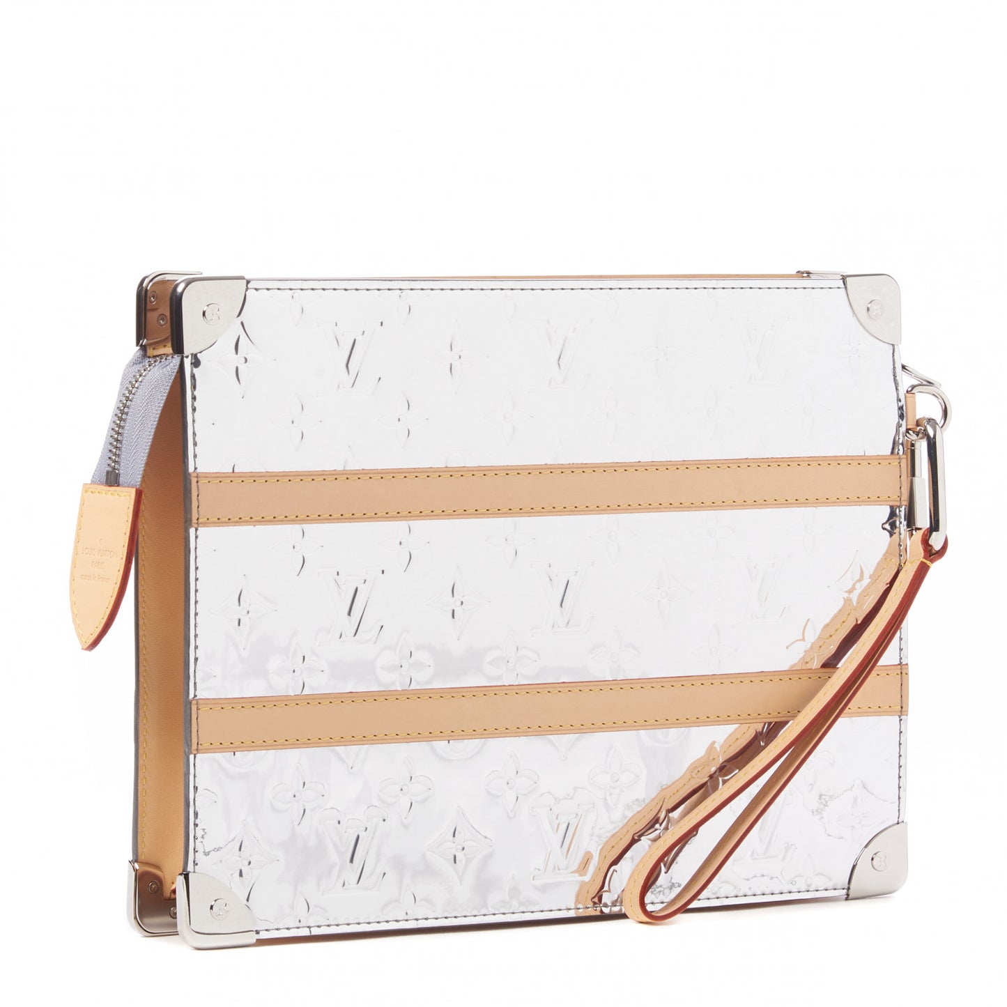 Monogram Mirror Trunk Pouch Silver