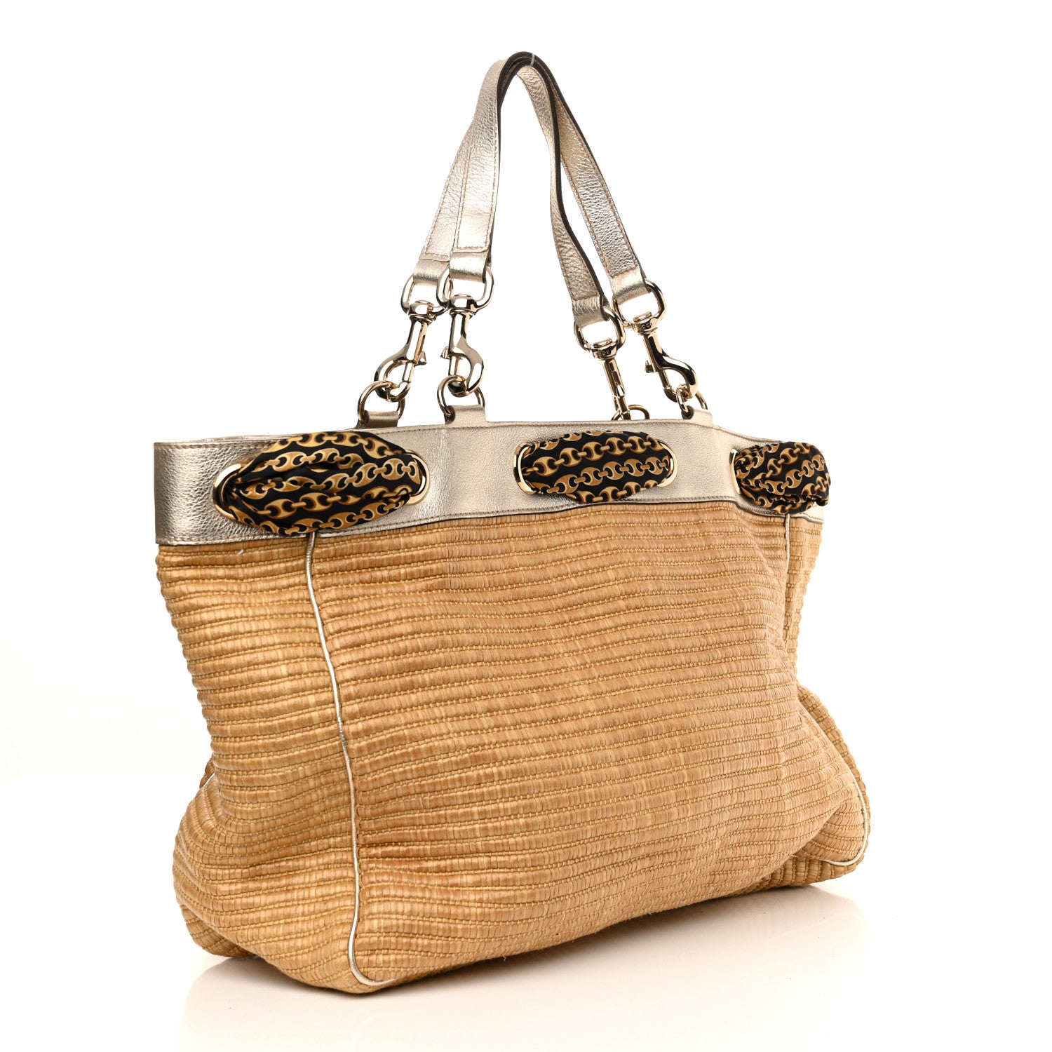 Gucci Natural Straw Large Positano Tote 3 of 15