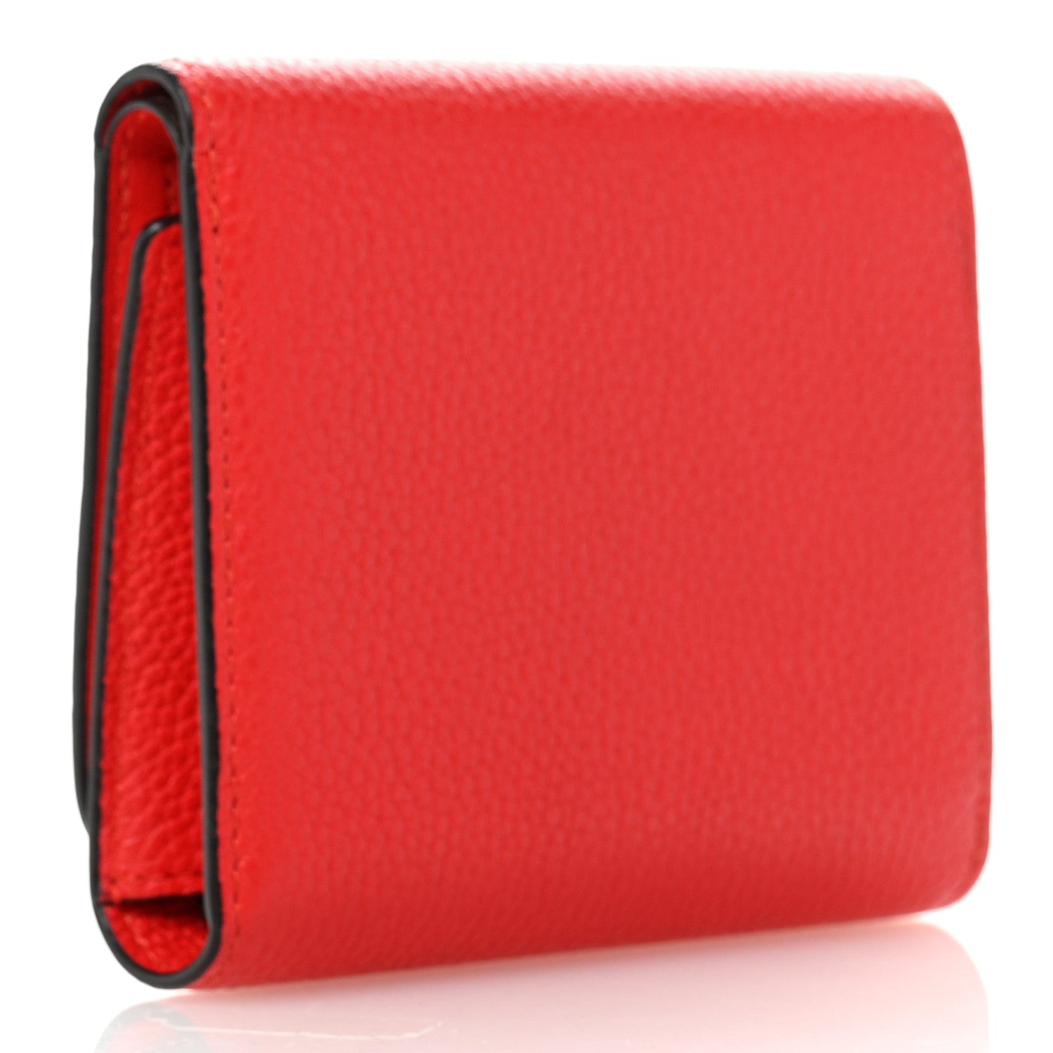 Mulberry Small Classic Grain Tri-fold Wallet Red 3 of 8