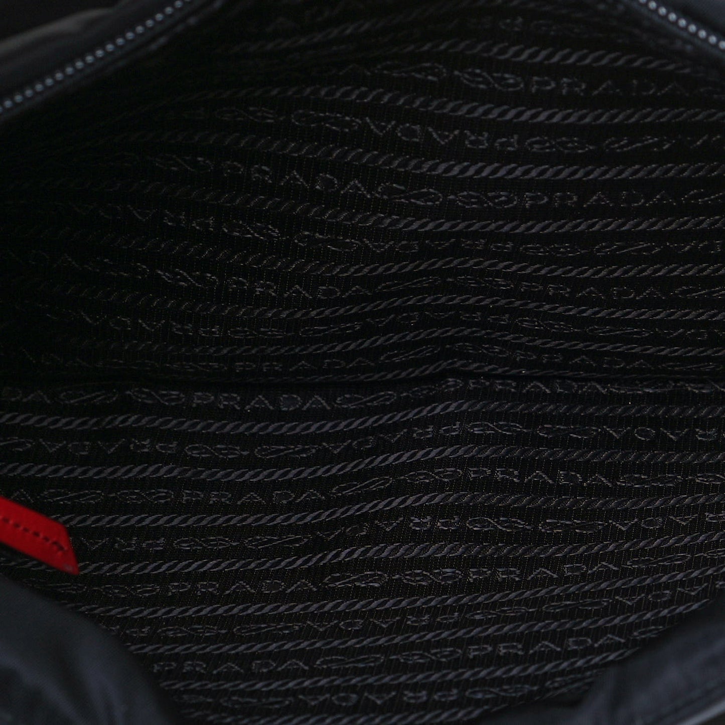 Tessuto Nylon Calfskin Studded Belt Bag Black