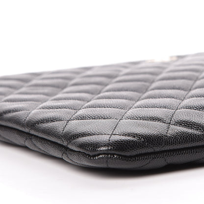 Chanel Caviar Quilted Large Cosmetic Case Black 8 of 11