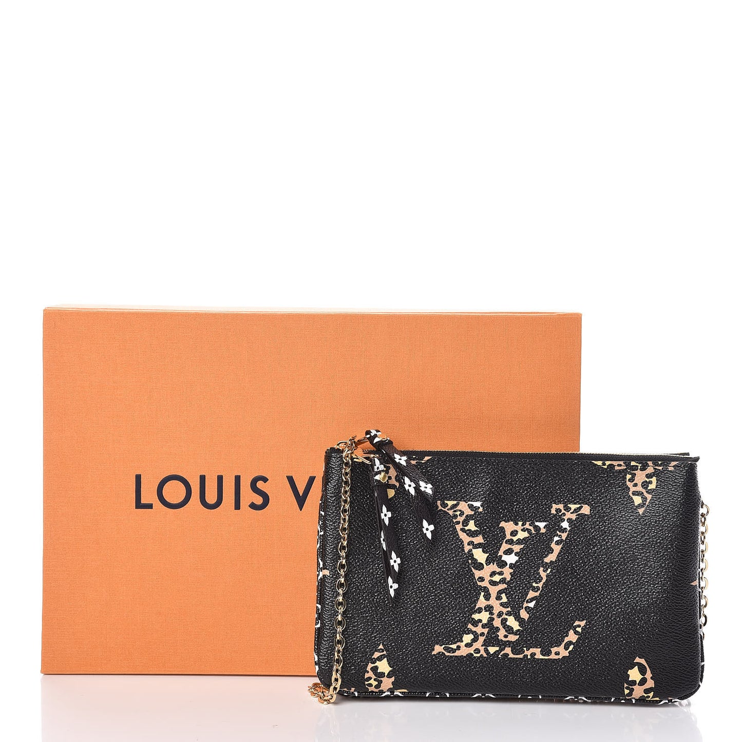 Monogram Giant Jungle Pochette Double Zip Black