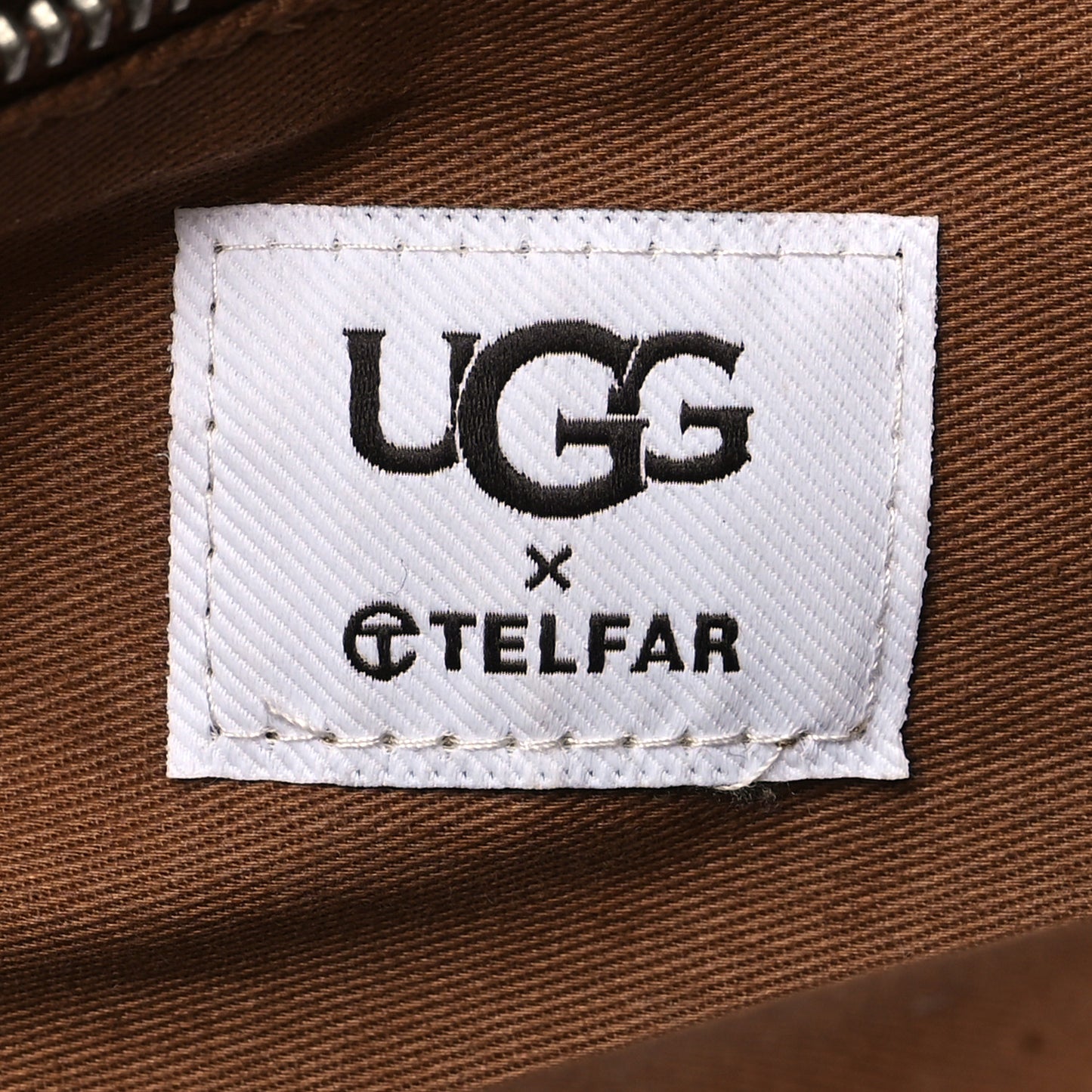 X UGG Suede Shearling Medium Shopping Bag Chestnut