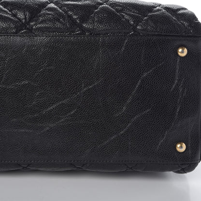 Chanel Glazed Caviar Coco Pleats Tote Black 9 of 9