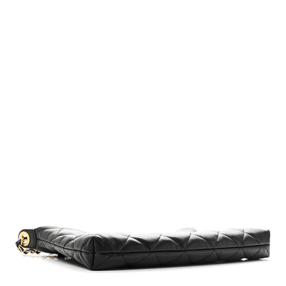 Chanel Shiny Lambskin Quilted CC Hobo Black 4 of 10