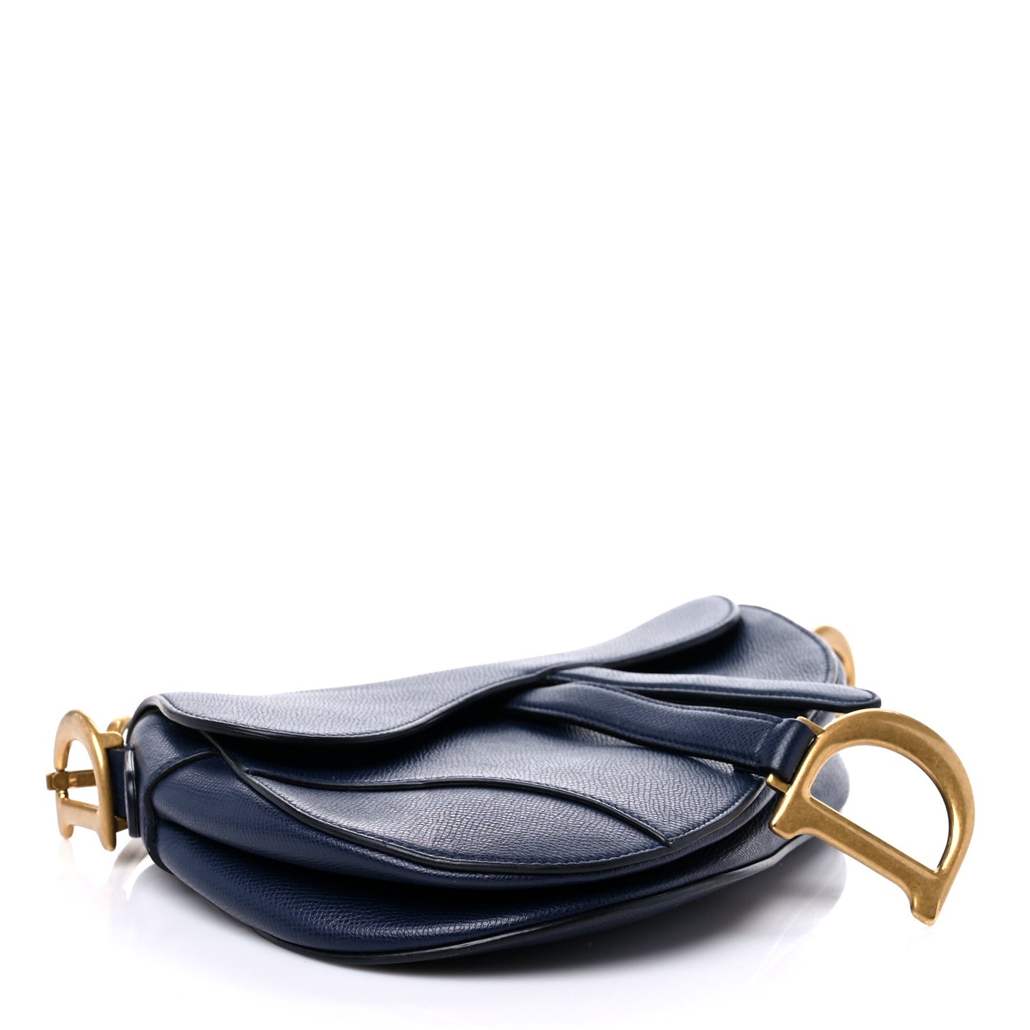 Grained Calfskin Saddle Bag Indigo