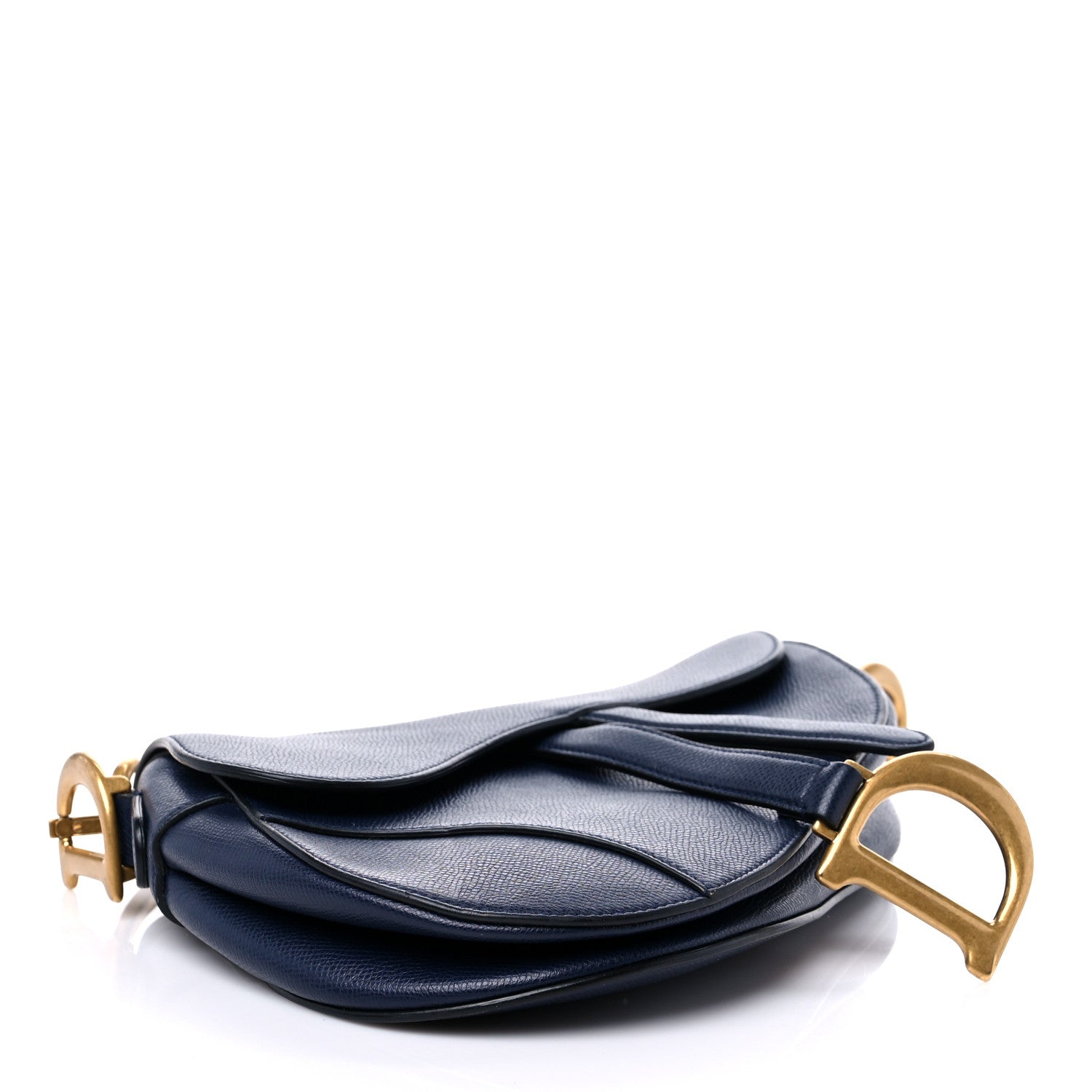 Christian Dior Grained Calfskin Saddle Bag Indigo 4 of 13