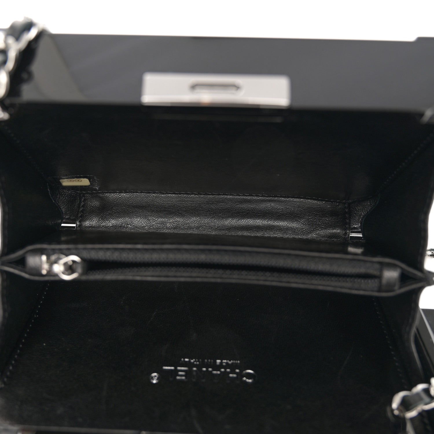 Chanel Plexiglass Crystal Lego Clutch Black 6 of 12