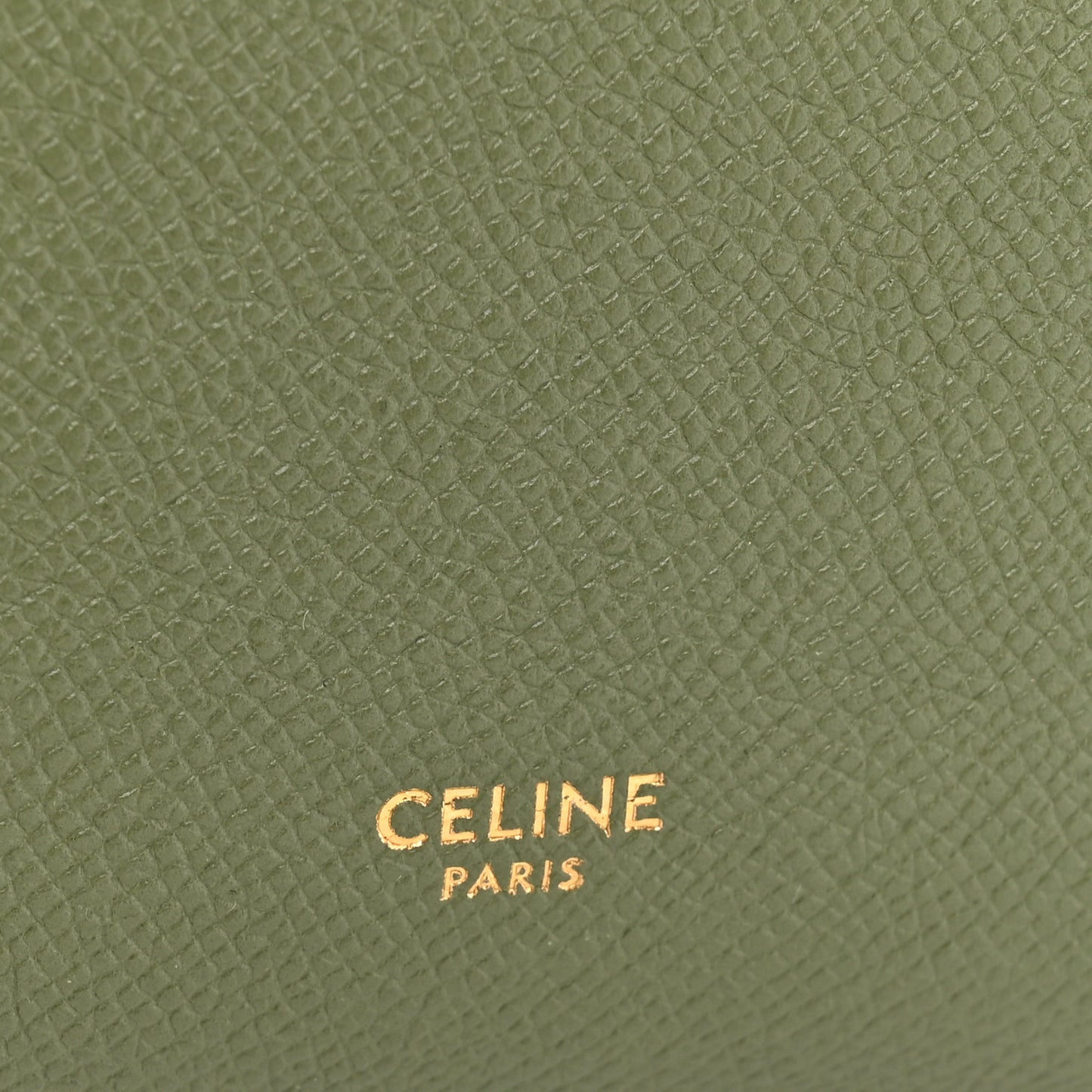 Grained Calfskin Micro Belt Bag Army Green