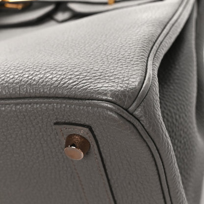 Hermes Togo BIRKIN 30 Etain 11 of 12