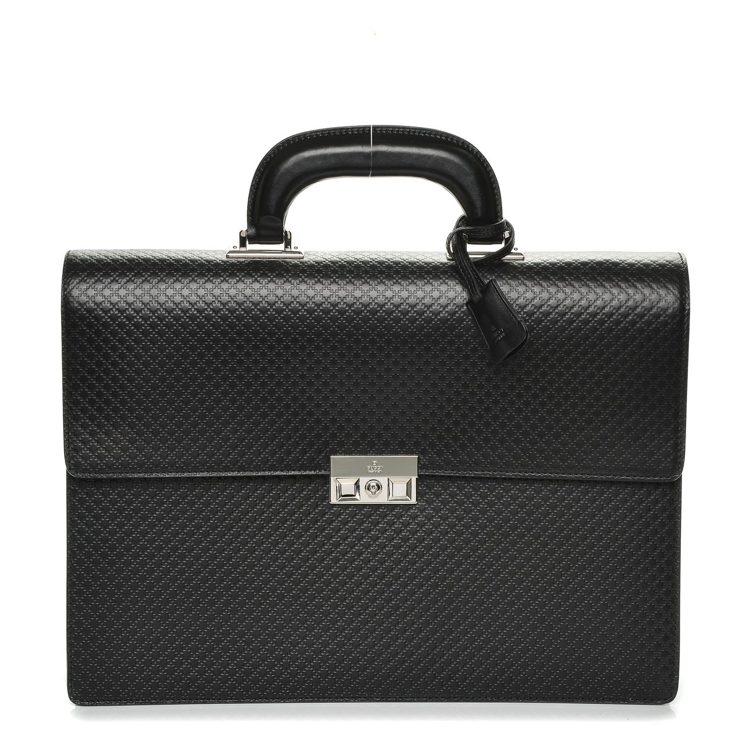 Diamante Double Gusset Briefcase Black