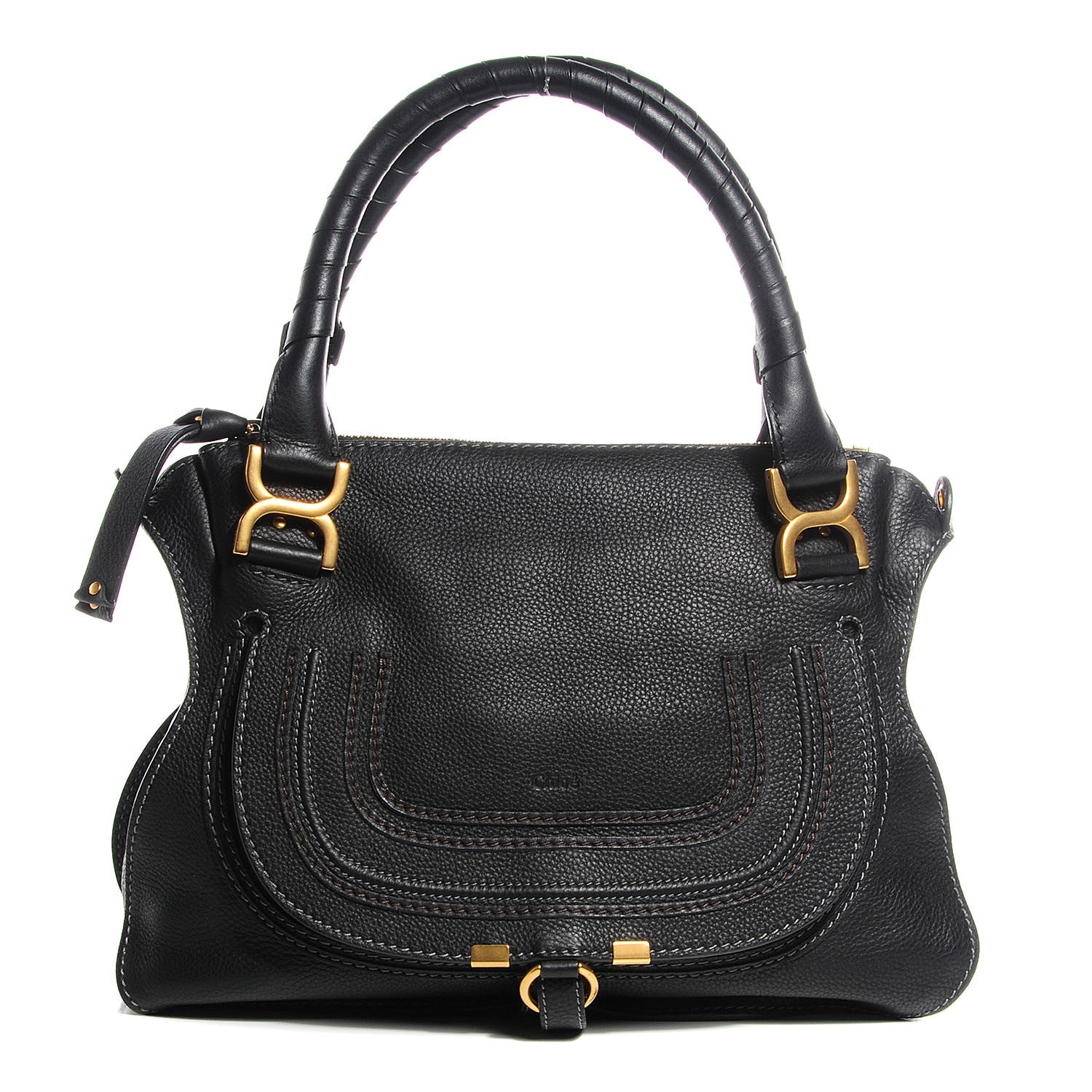 Chloe Calfskin Medium Marcie Satchel Black 1 of 10