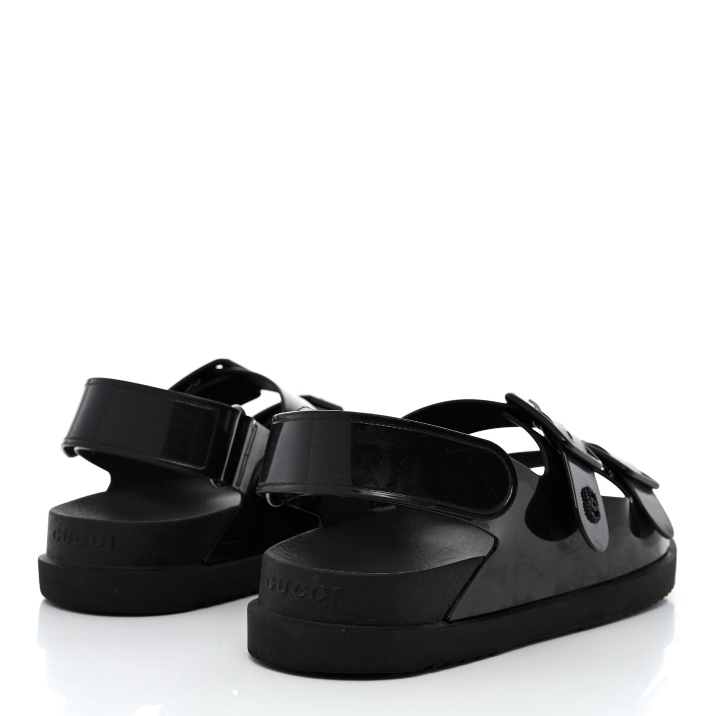 Rubber Mini Double G Womens Isla Dad Sandals 38 Black